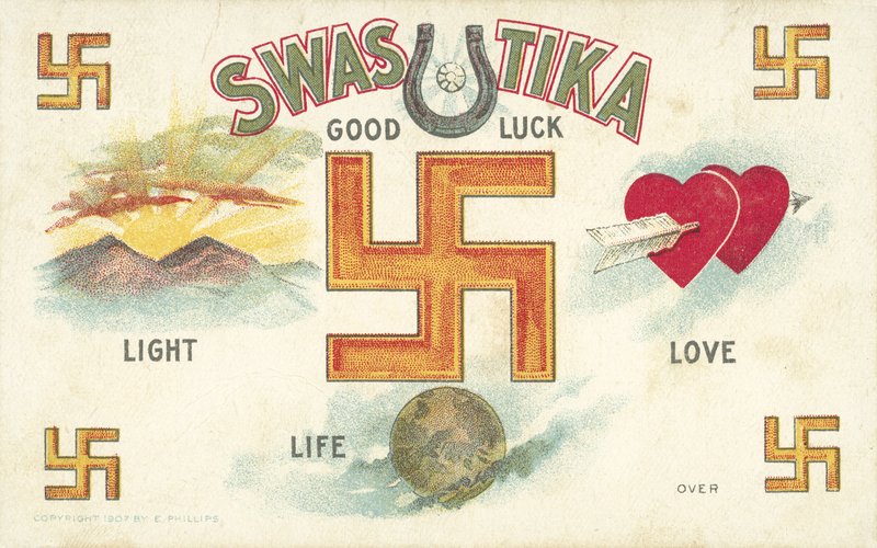 Svastika, znak štěstí od American School