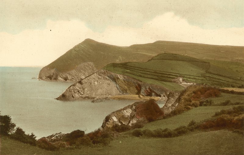 Combe Martin, Bay a Hangman Hill od English Photographer