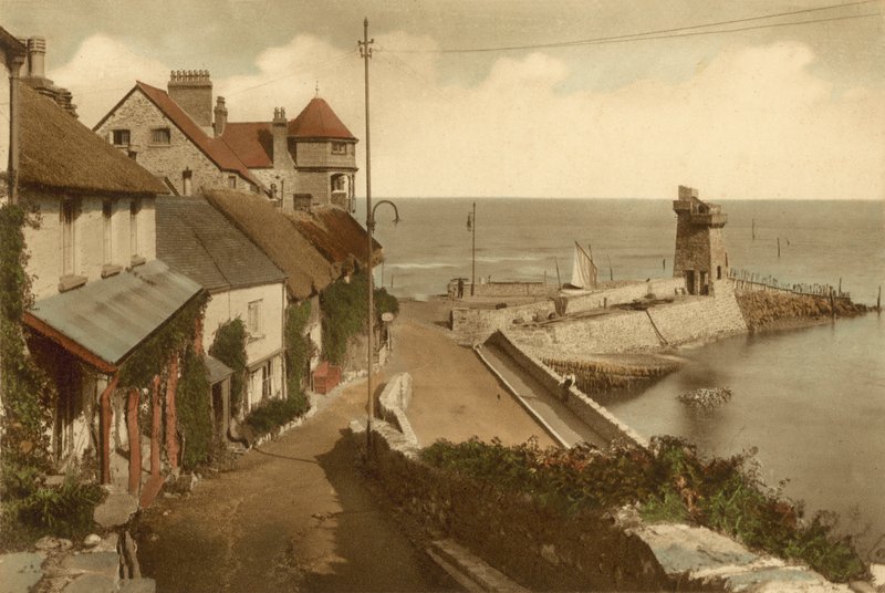 Lynmouth z kopce Mars Hill od English Photographer