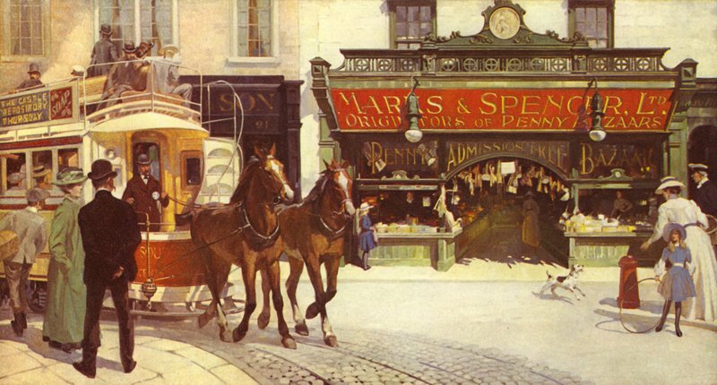 Nový typ výlohy s okny k otevírání nebo zavírání, 1905 od English School