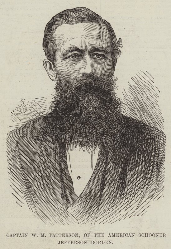 Kapitán WM Patterson z amerického škuneru Jefferson Borden od English School