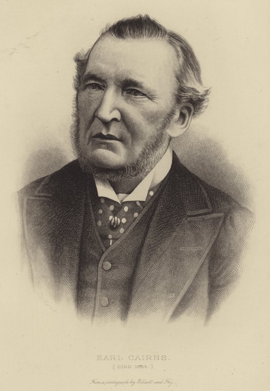 Earl Cairns, zemřel 1885 od English School