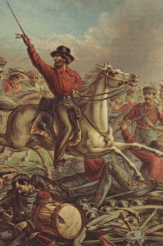 Garibaldi zajme čtyři francouzské zbraně v Římě od English School
