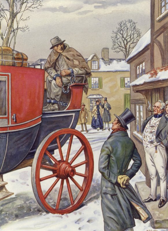 George Loveless, mučedník Tolpuddle, na trenérovi v Salisbury od English School