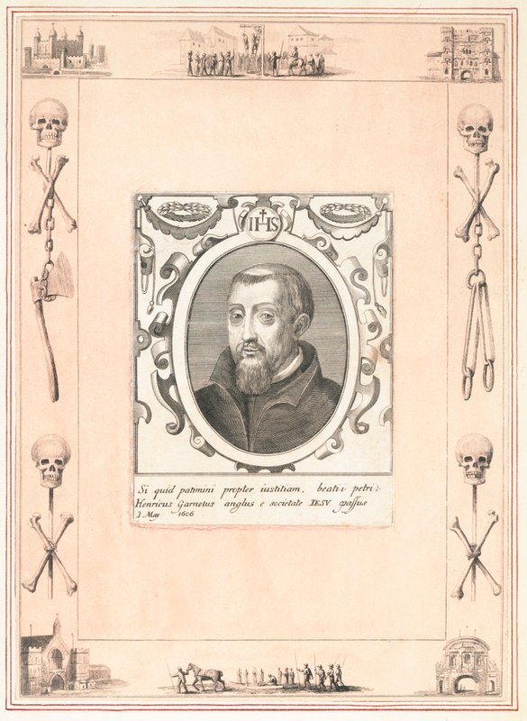Henry Garnet, popravený za spiknutí střelného prachu, 3. května 1606 od English School