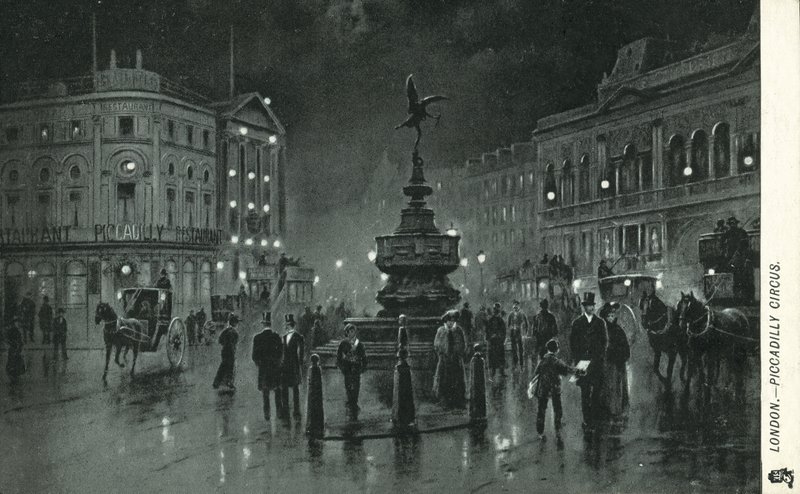 Shaftesbury Memorial Fountain, Piccadilly Circus od English School