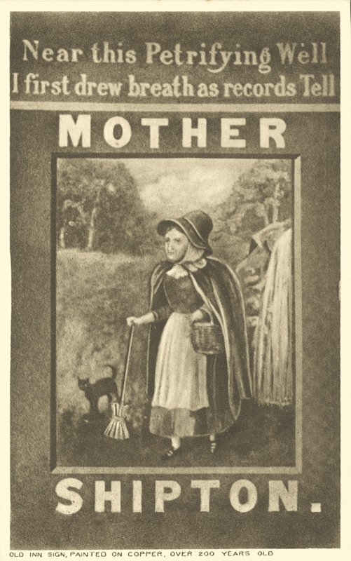 Znamení z Mother Shipton Inn, Knaresborough, Yorkshire od English School