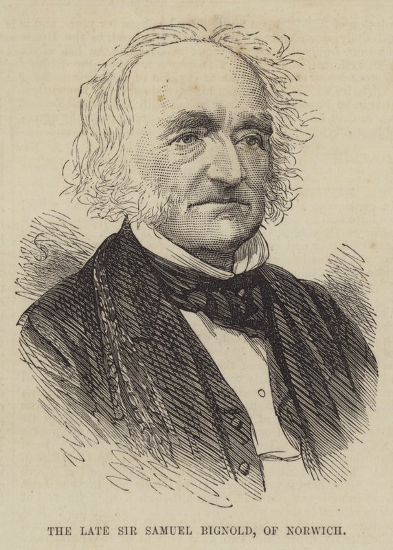Zesnulý sir Samuel Bignold z Norwiche od English School