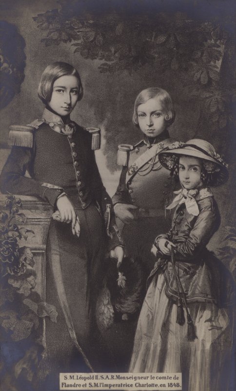 S M Leopold II, SAR Monseigneur Le Comte De Flandre, S M LImperatrice Charlotte, 1848 od European School