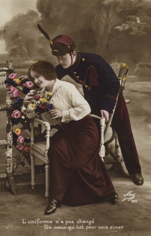 Dívka s vojákem od French Photographer