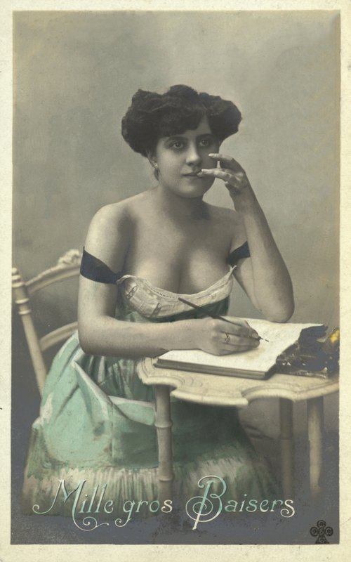 Dívka píše dopis od French Photographer