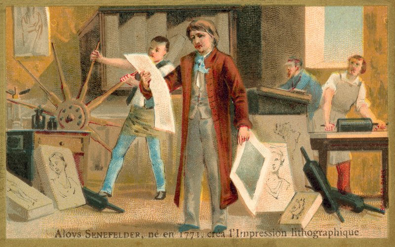 Alois Senefelder, německý vynálezce lithoye od French School