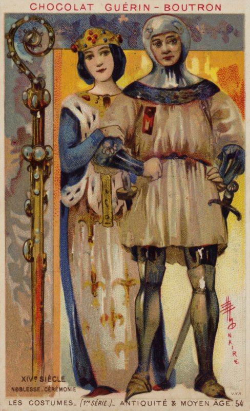 Slavnostní kostým šlechty, 14. století od French School