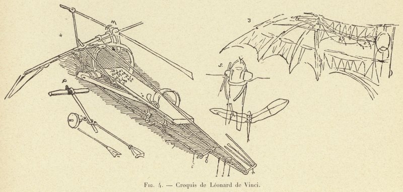 Croquis de Leonard de Vinci od French School