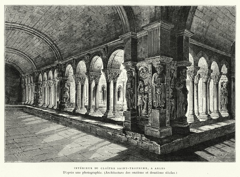 Interieur Du Cloitre Saint-Trophime, A Arles od French School