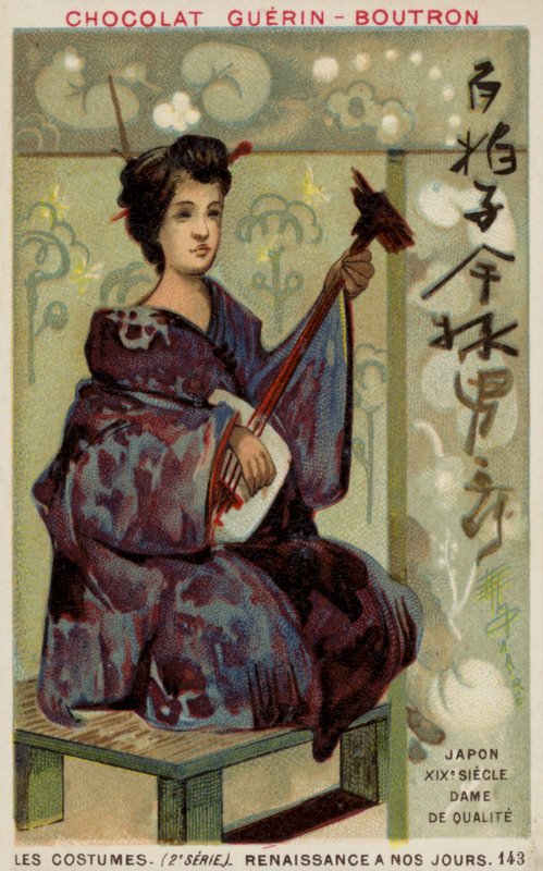 Japonská gentlemanka, 19. století od French School