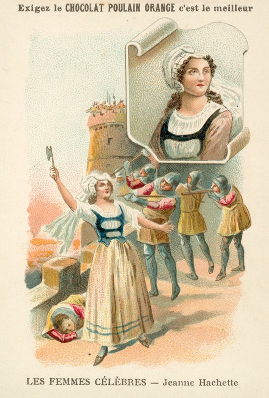 Jeanne Hachette, francouzská hrdinka z Obležení Beauvais, 1472 od French School