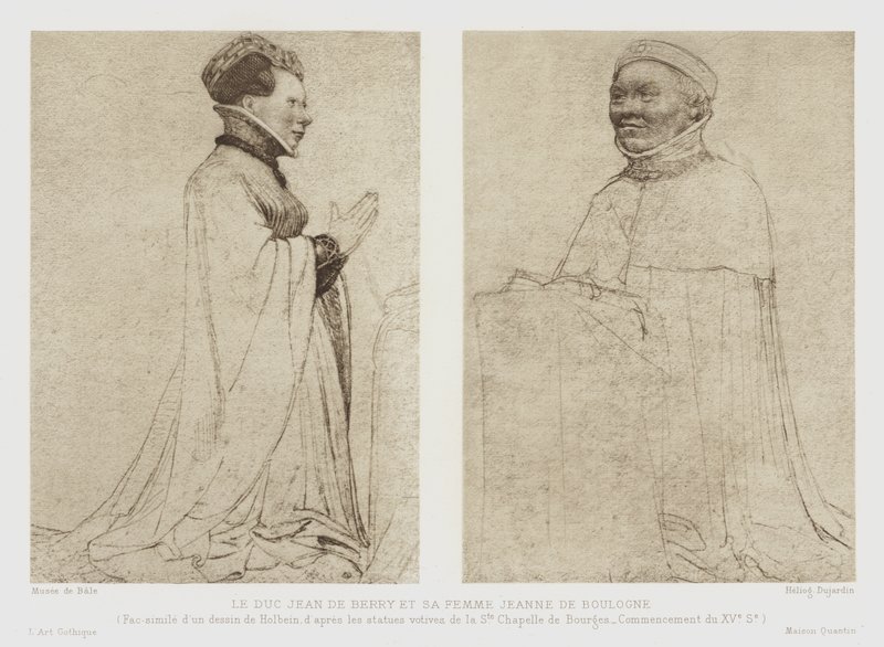 John, vévoda z Berry, a jeho manželka Jeanne Boulogne, 15. století od French School