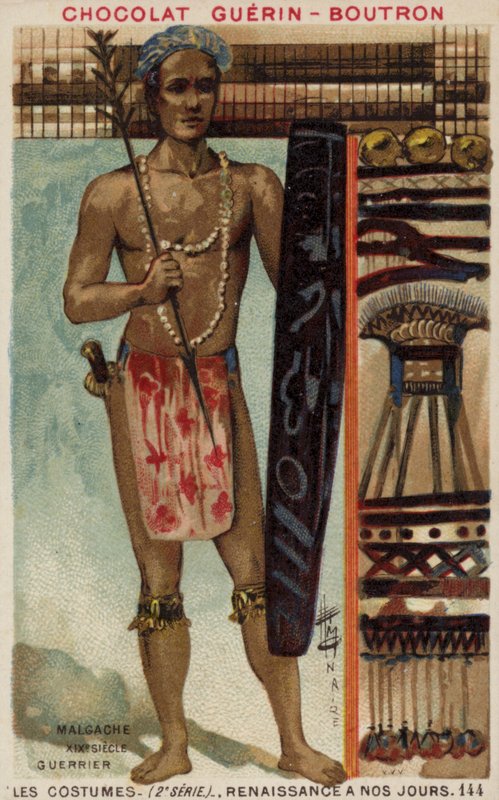 Madagaskarský válečník, 19. století od French School