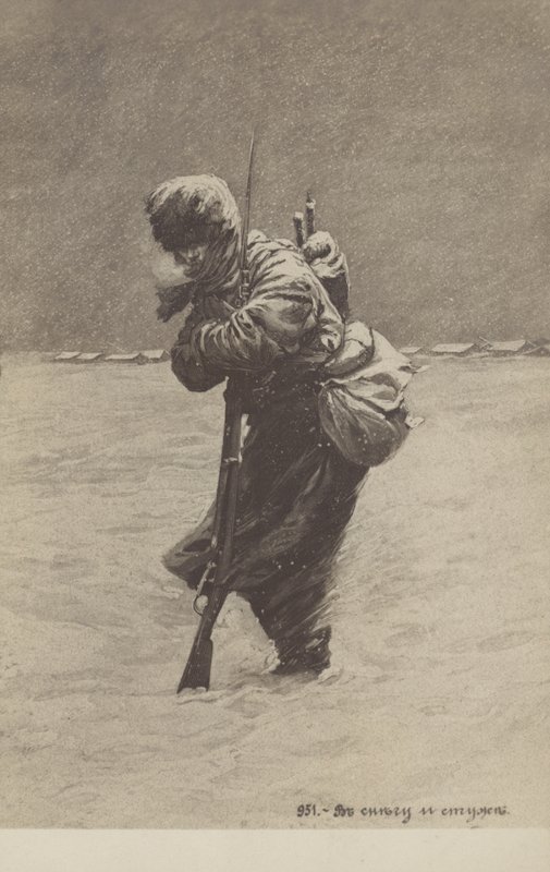 In Sníh a zima, 19. století od Russian School