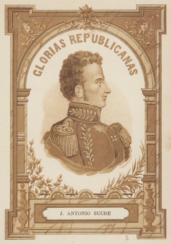 Antonio Jose de Sucre , venezuelský politický a vojenský vůdce od Spanish School