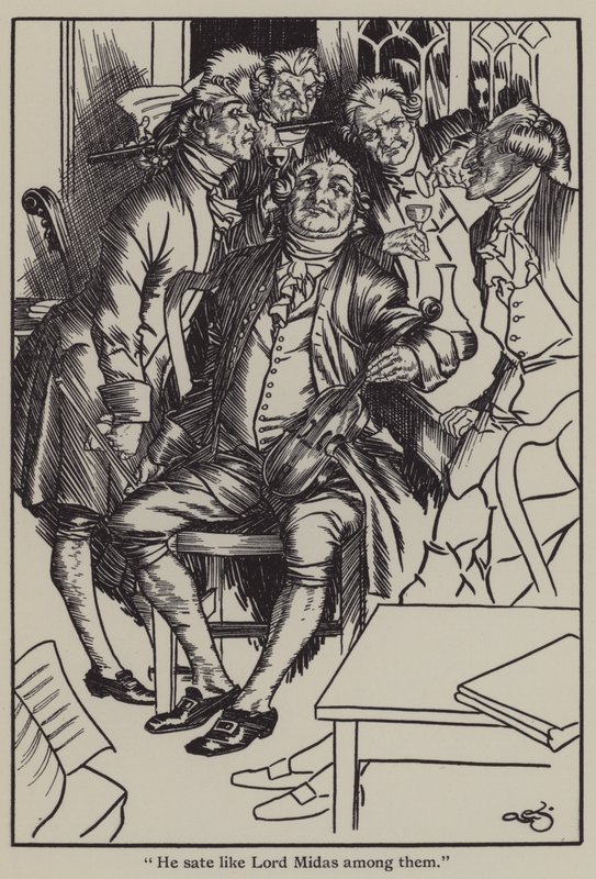 Ilustrace k The Essays of Elia od Charlese Lamba (litho) od A. Garth Jones