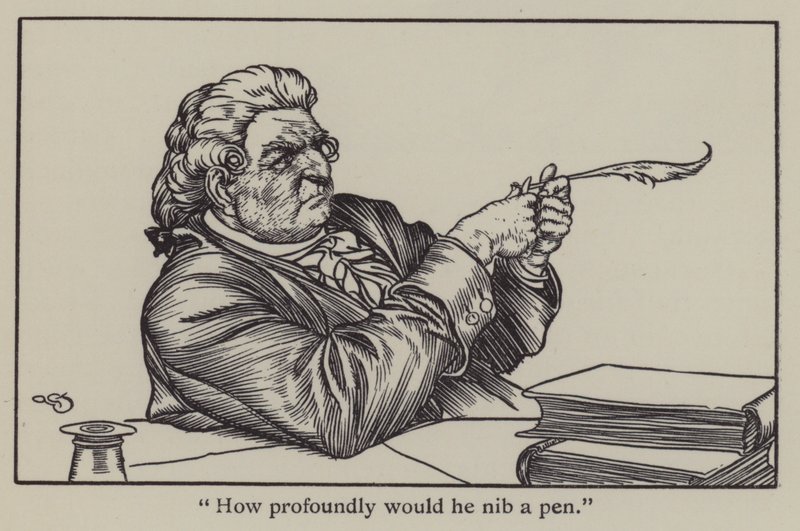 Ilustrace k The Essays of Elia od Charlese Lamba (litho) od A. Garth Jones