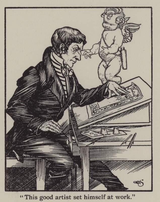 Ilustrace k The Essays of Elia od Charlese Lamba (litho) od A. Garth Jones