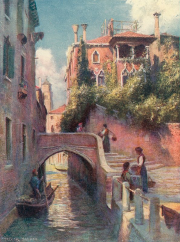 Zadní strana Palazzo Dario od A. Trevor Haddon