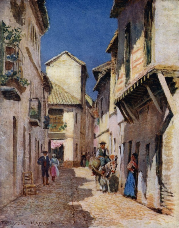 Cordova, ulice A (barevná lito) od A. Trevor Haddon