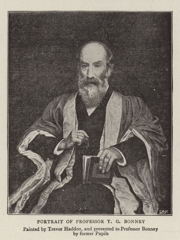 Portrét profesora T. G. Bonneyho od A. Trevor Haddon