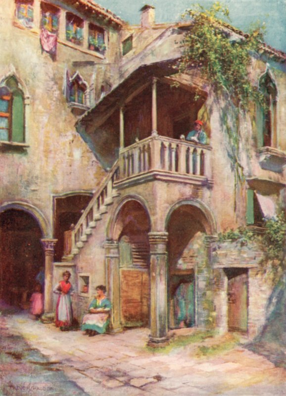 Schodiště Palazzo Loredan od A. Trevor Haddon