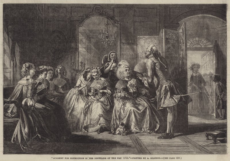 Akademie pro výuku kázně vějíře, 1711 od Abraham Solomon