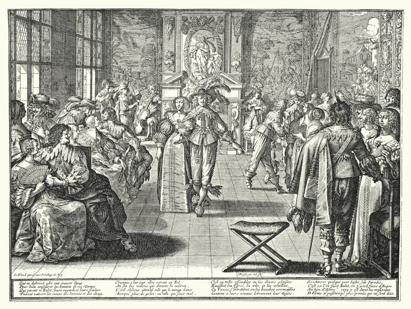 The Ball (rytina) od Abraham (after) Bosse