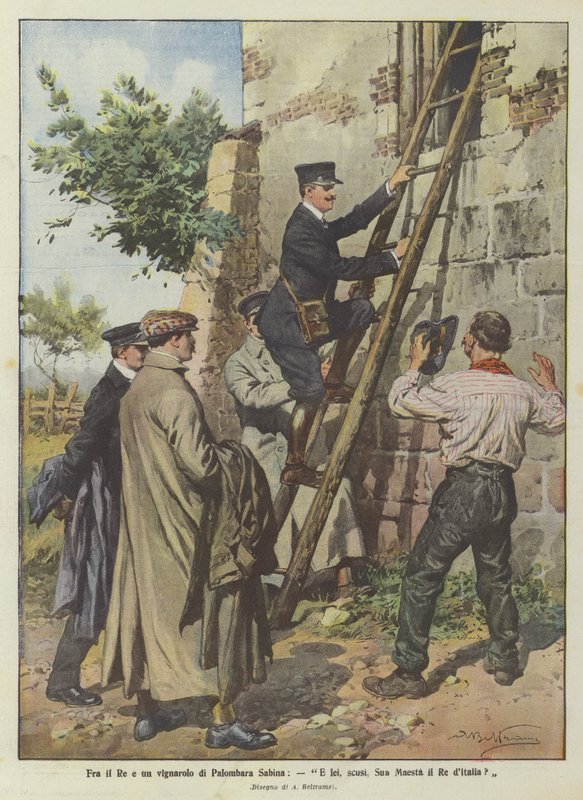 Mezi králem a vinařem z Palombara Sabina, A vy, promiňte, Vaše Veličenstvo králi Itálie? od Achille Beltrame