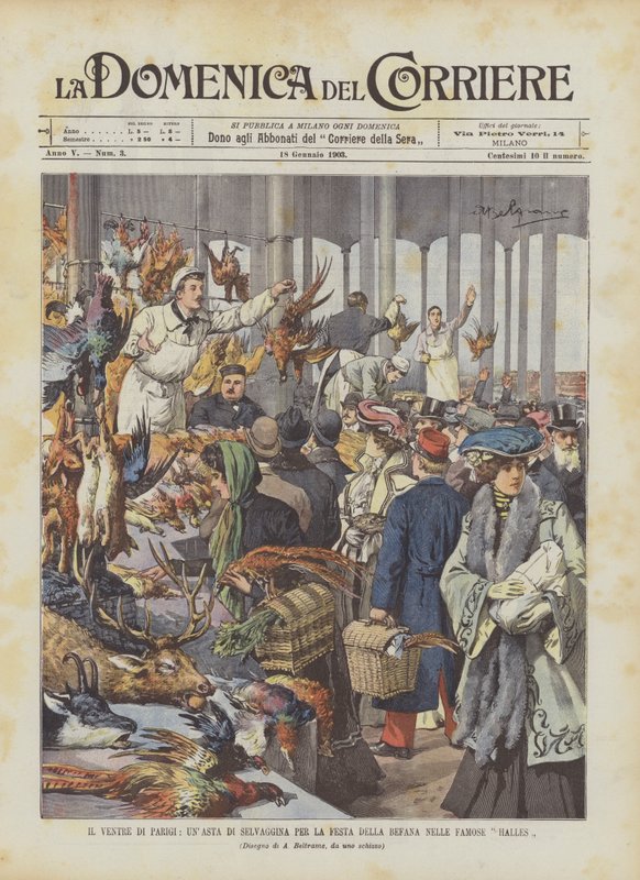The Belly Of Paris, Aukce her pro Befana Party ve Slavných Halles od Achille Beltrame