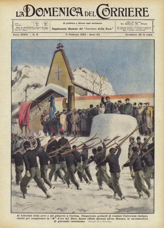 Mistrovství na sněhu a ledu v Cortině od Achille Beltrame