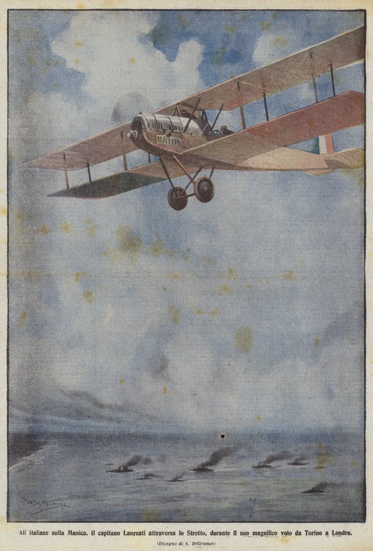 Italská křídla na kanálu La Manche od Achille Beltrame