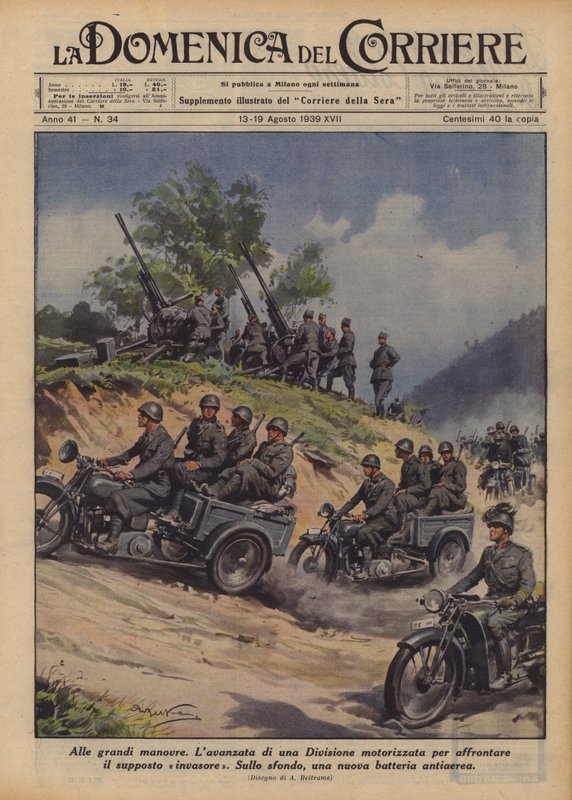 Při rozsáhlých manévrech od Achille Beltrame
