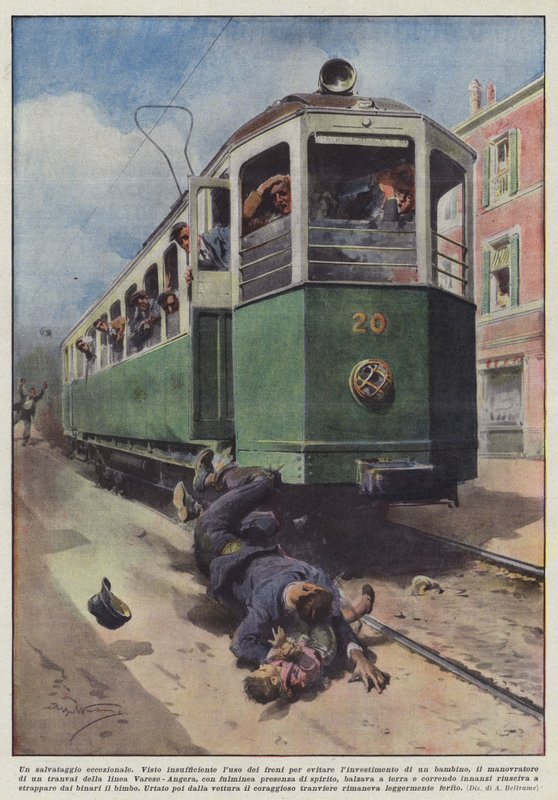 Výjimečná záchrana (barevné lito) od Achille Beltrame