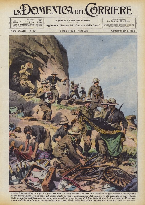 Amba Alagi - po Amba Aradam - je také dobyt. od Achille Beltrame