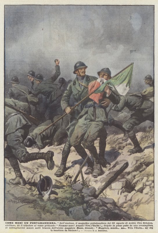 Jak zemřel vlajkonoš od Achille Beltrame
