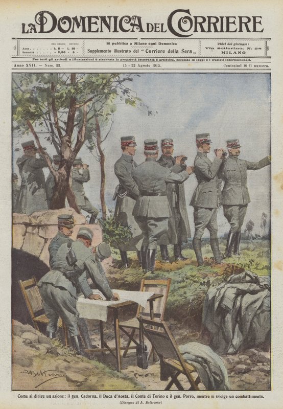 Jak zvládáte akci, gen Cadorna, vévoda z Aosty, hrabě z Turína a gen Porro? od Achille Beltrame