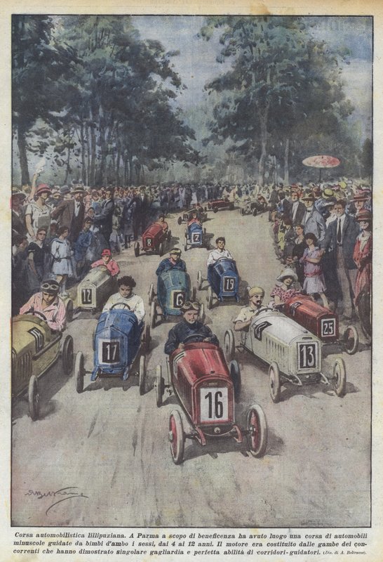 Liliputánský automobilový závod od Achille Beltrame