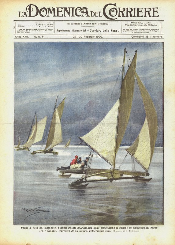 Plachtění na ledu od Achille Beltrame