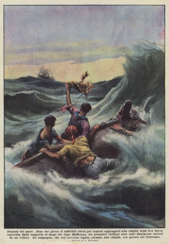 Mořská dramata od Achille Beltrame