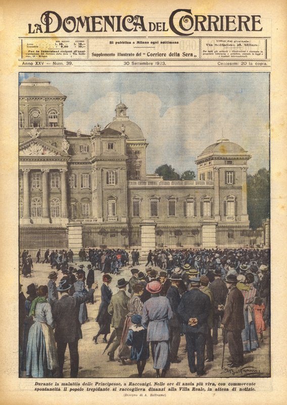 Během nemoci princezen v Racconigi od Achille Beltrame