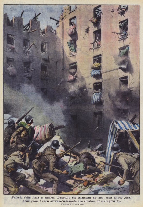Epizody boje v Madridu od Achille Beltrame