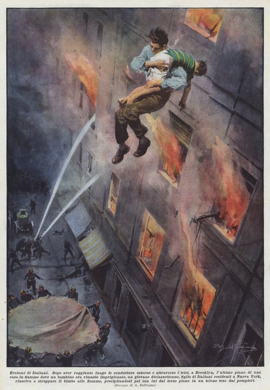 Heroismus Italů od Achille Beltrame