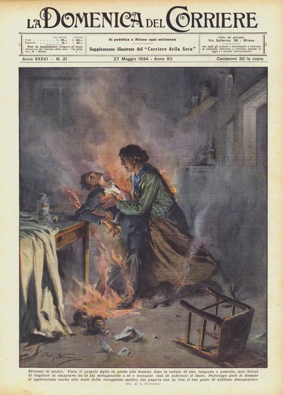 Hrdinství matky od Achille Beltrame